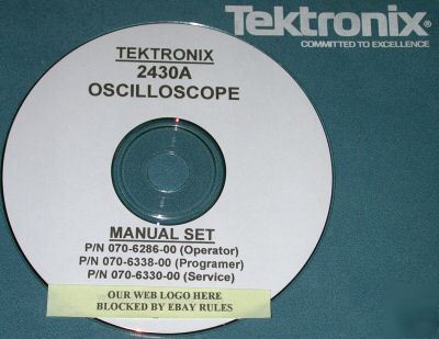 Tek 2430A service operator & programers manuals 3 vol