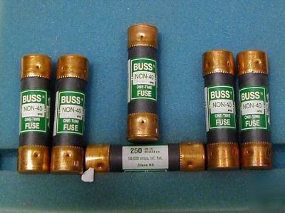 10 non-40 one time buss fuses 40 amp 
