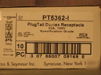 10 pass & seymour plugtail duplex receptacles