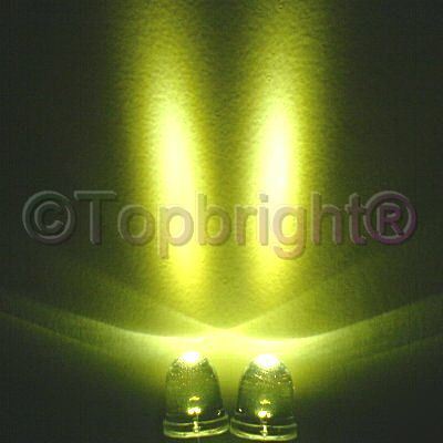 50 pc mega bright warm white led 10MM 80,000 mcd f/r