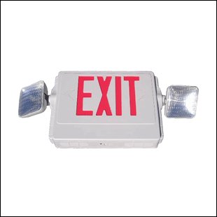 Combo led exit sign plus emergency lights E41CR