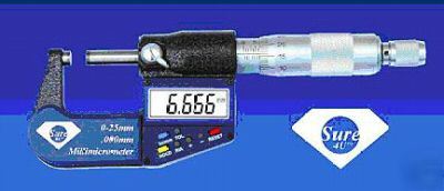 Digital precision micrometer 0-25MM gauge res=1/1000MM 