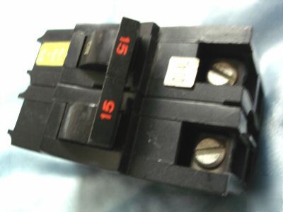 Federal pacific 2 pole 15A thick breaker type na