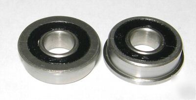 New (10) FR4-2RS flanged bearings, 1/4