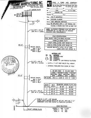 New 100' summit monopoles antenna towers, 