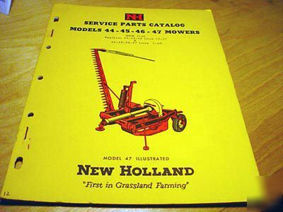 New holland 44 45 46 47 sickle bar mower parts manual