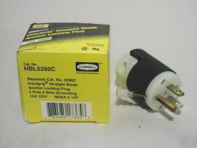 New hubbell HBL5280C nema 5-15P plug 5280C 