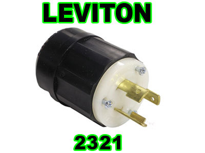 New leviton 2321 male in-line connector plug 20A 250V 