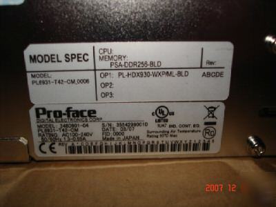 New pro-face PL6931-T42 industrial computer pl-X930