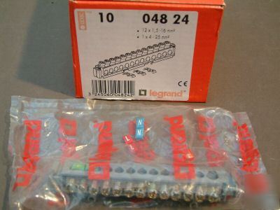 Nib 8 x legrand 13-way part shrouded terminal block b 