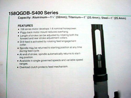 Quackenbush 1.6 hp positive feed pneumatic / air drill