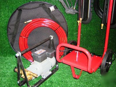 Sewer jetter-drain cleaner snake machine rooter