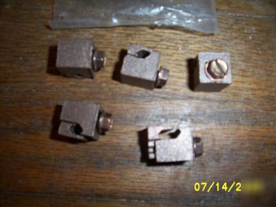Split bolt connector for # 6 copper wire solid brass