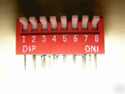 8 position dip switch side actuators