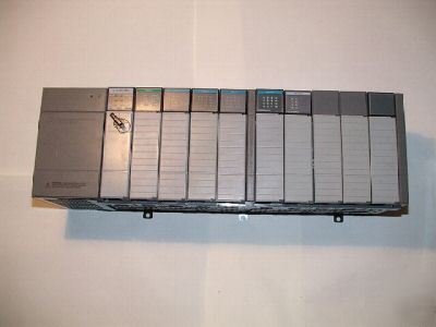 Allen bradley slc 5/04 complete system w/10 slot rack 