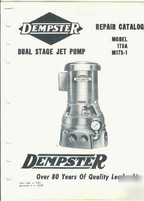 Dempster repair catalog, dual stage jet pump,175 manual