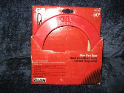 Gb hardened steel 50 ft fish tape wire cable puller