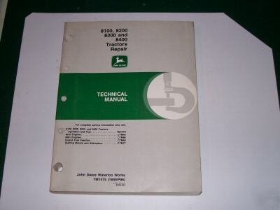 John deere 8100,8200,8300,8400 repair technical manual