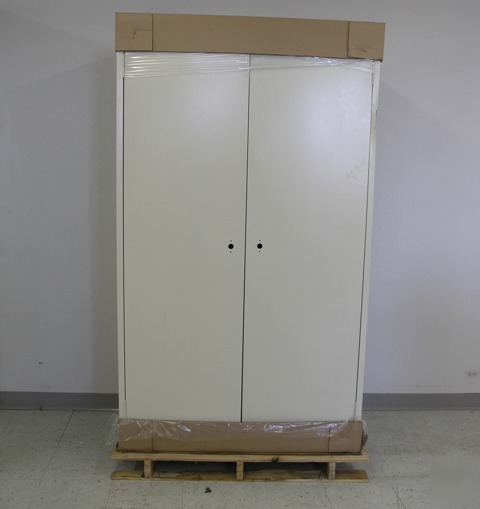 Large steel storage cabinet locking 42