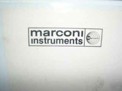 Marconi universal bridge tf 1313 instruction manual