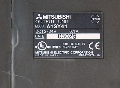 Mitsubishi electric plc output module A1SY41 12/24 vdc