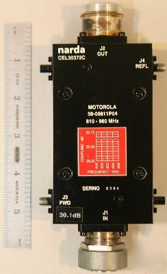 Narda directional coupler 810-960 mhz 30.1 db CEL30372C