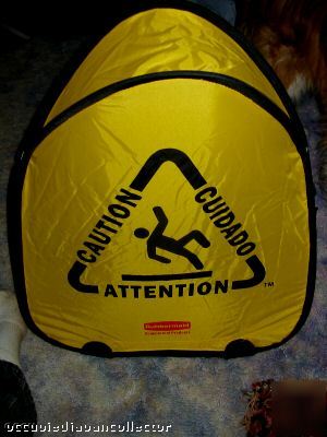 New commercial rubbermaid caution sign brand fold up