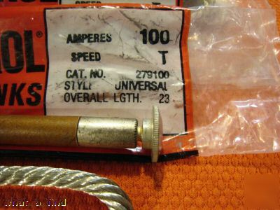 New lot 3 s & c fuse links 100 amp cat no. 279100 nip