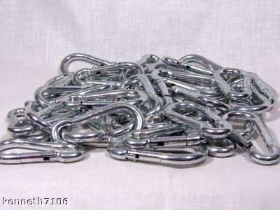 New lot of 10 lg carabiners 80MM zink alloy clip hooks 