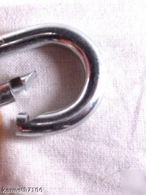 New lot of 10 lg carabiners 80MM zink alloy clip hooks 