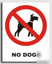 No dogs sign-adh.vinyl-300X400MM(pr-024-am)