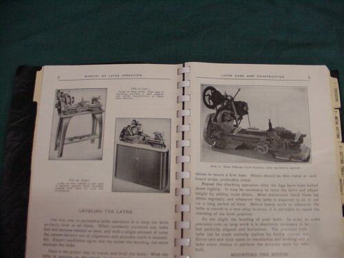 Original 1937 atlas lathe manual, parts list, & more