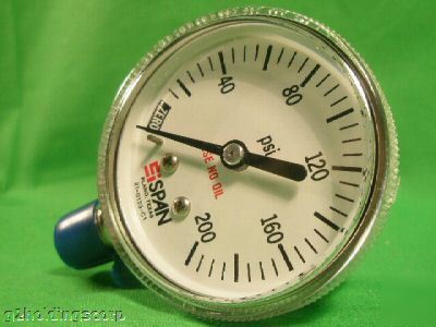 Span pressure gauge 0-200 psi