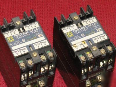 Square-d- class 8501, type-L8-1, control relays - two