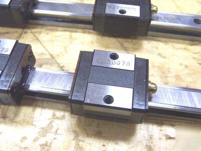 Thk linear rails w/ 4 bearing cartridges 