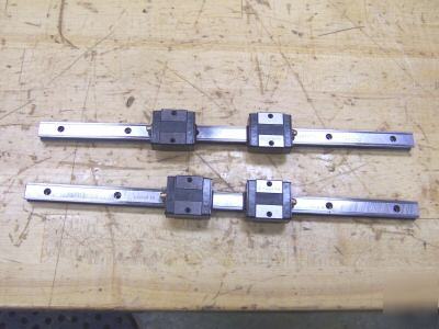 Thk linear rails w/ 4 bearing cartridges 