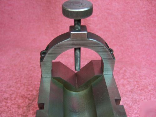 Vblock jig grindtoolmaker made hardened w/clamp used 