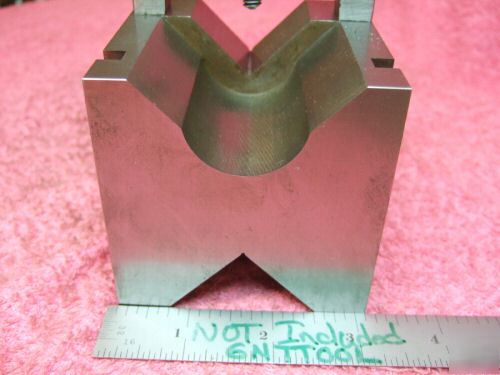 Vblock jig grindtoolmaker made hardened w/clamp used 