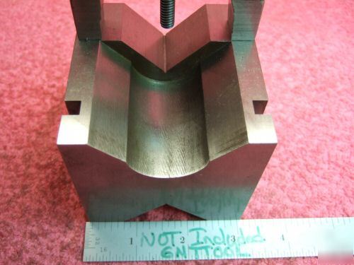 Vblock jig grindtoolmaker made hardened w/clamp used 