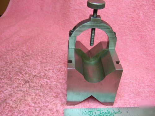 Vblock jig grindtoolmaker made hardened w/clamp used 