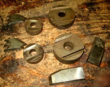 Vintage antique shaper head moulder cutter tool lot 