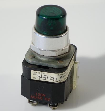 Allen bradley 800T-PT16 ser. n green pushbutton switch