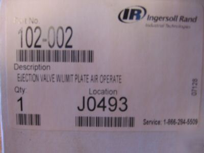 Ingersoll rand ejection valve air operate 102-002