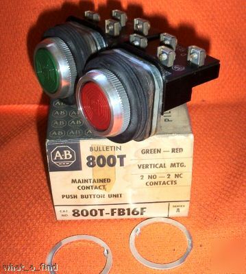 New allen bradley 800T-FB16F green red button warranty