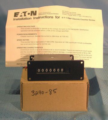 New eaton durant electric counter model 7-y-1-3-rmf-pm 