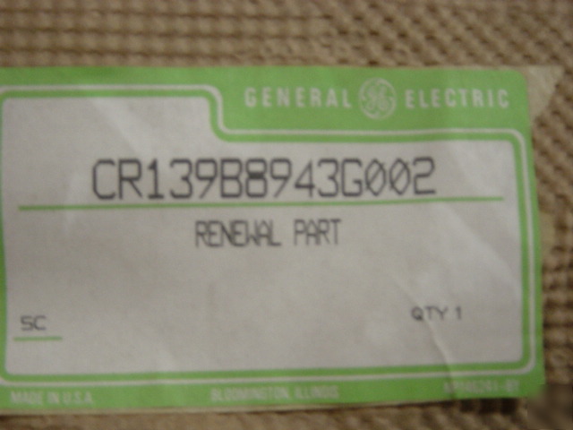 New ge CR139B8943G002 re al part