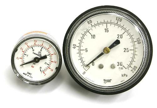 New lot of 3 30PSI pressure gauge norgren marshall