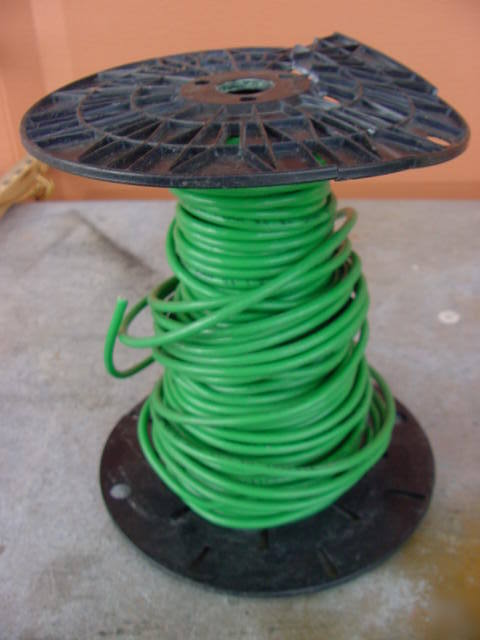 Partial spool insulated wire green 10 awg