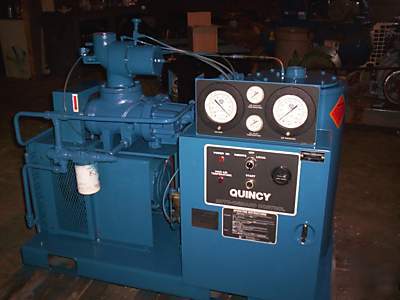 Quincy qsvb-10 vacuum pump, 10 hp, 1 year warranty