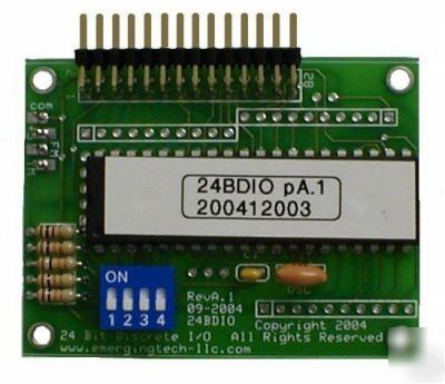 Serial 24 channel digital i/o card, use w/basic stamp